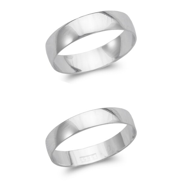 14K Solid White Gold 3mm Plain Wedding Band – Unisex Ring For Men & Women 10 thumbnail image