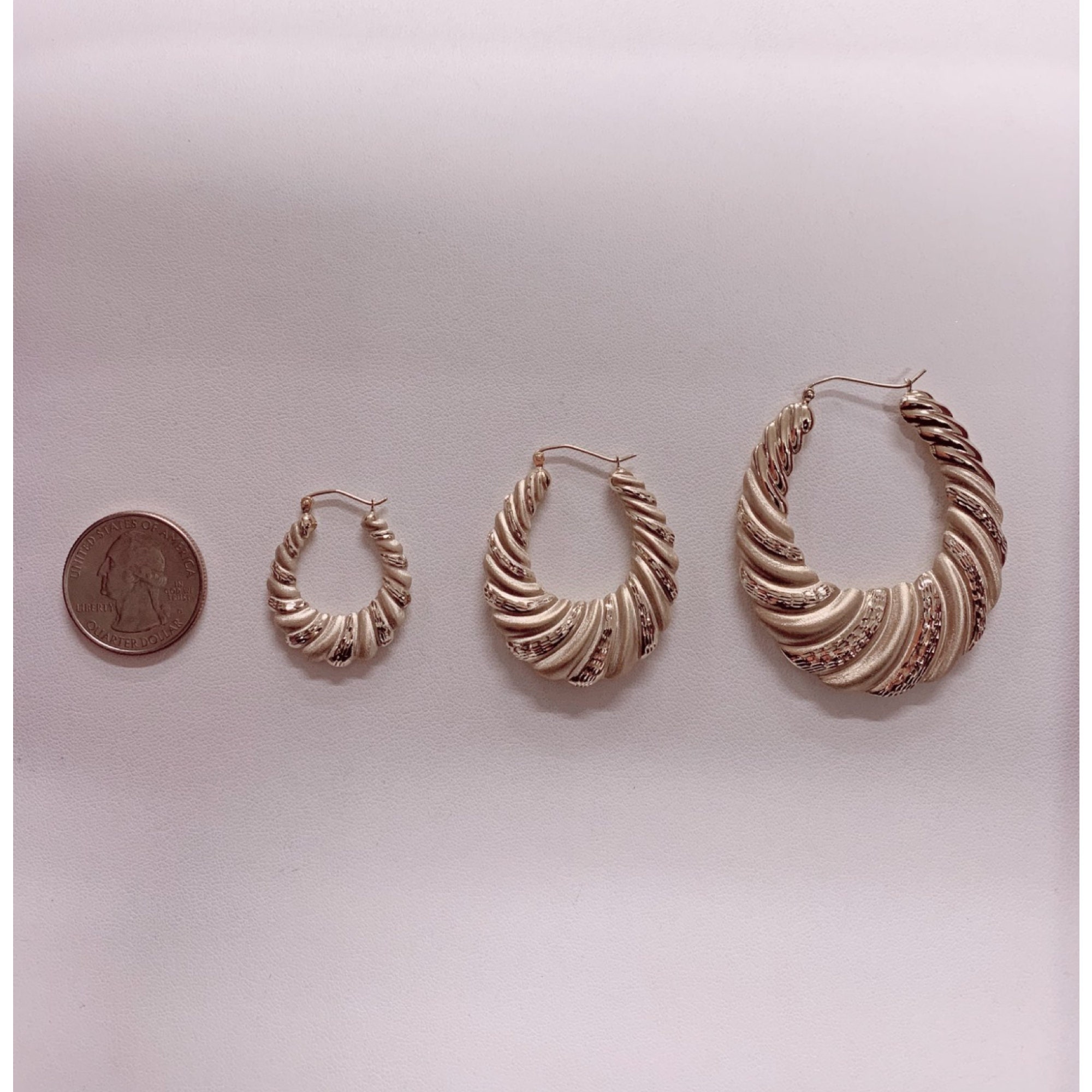 vintage gold shrimp earrings