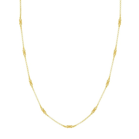 【TEMPLE OF THE SUN】Mati Station Chain Necklace Gold 199 Aum Necklace Gold Vermeil – Temple of the Sun US