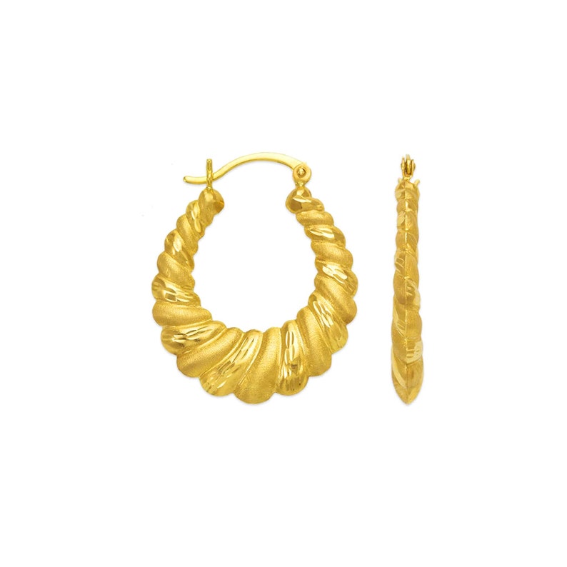 vintage gold shrimp earrings