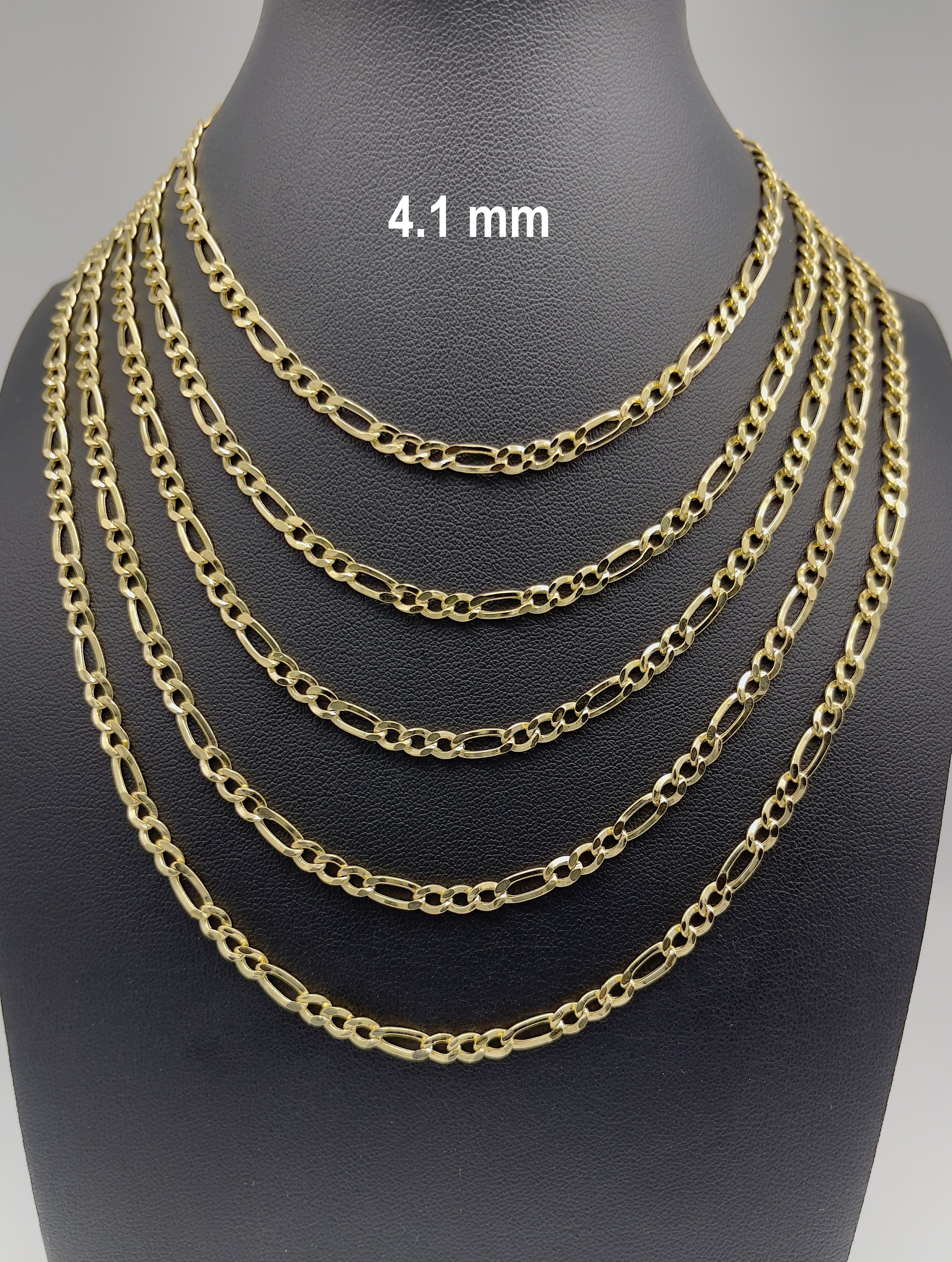 アクセサリー beliver jewery 14k figaro necklace 45cn Amazon.com: Real 14kt Yellow Gold 7mm Flat Figaro Chain; 24