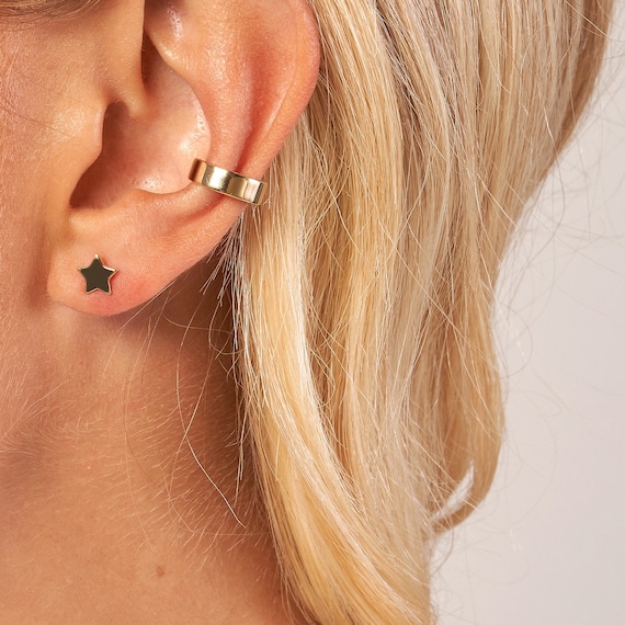 Titanium gemstone flat back labret stud earrings 16g 5/16