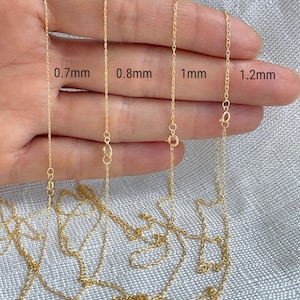 Real 14k Solid Gold Rope Chain Necklace – Dainty Twisted Gold Chain for Women 0.7mm 0.8mm 1mm 1.2mm – Minimalist Necklace with spring ring clasp – Yellow Gold Jewelry Gift for Mom. Anniversary Gift, Gift For Sister, Birthday Gift.