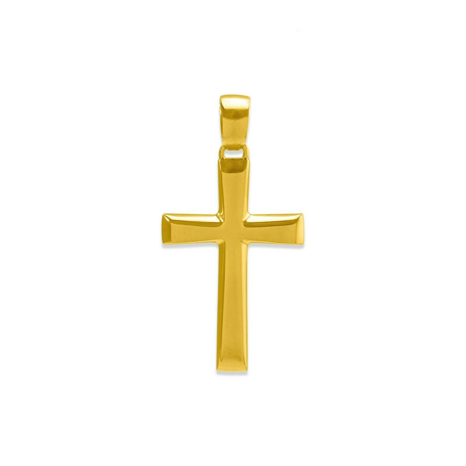 14K Solid Yellow White Gold Men Women Crucifix Cross Pendant - Etsy