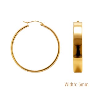 Upgrade your jewelry collection with these classic 14K real gold hoop earrings. Their sleek, solid gold design offers a touch of elegance and simplicity that never goes out of style. Ideal for daily wear or layering with your favorite pieces.