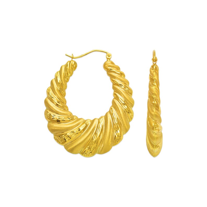 vintage gold shrimp earrings