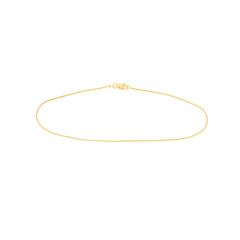 14K Gold Anklet For Women, 14K Solid Yellow White Gold Wheat Chain Ankle Bracelet, Dainty 14K Gold Foxtail Chain Foot Bracelet Yellow Gold