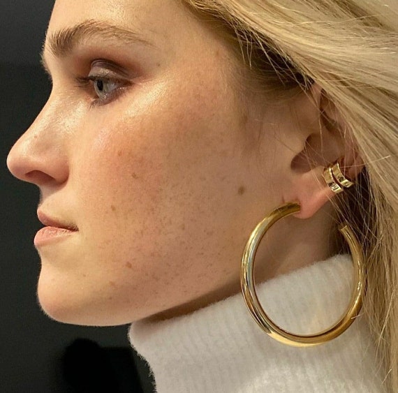 14k solid gold ear cheap cuff