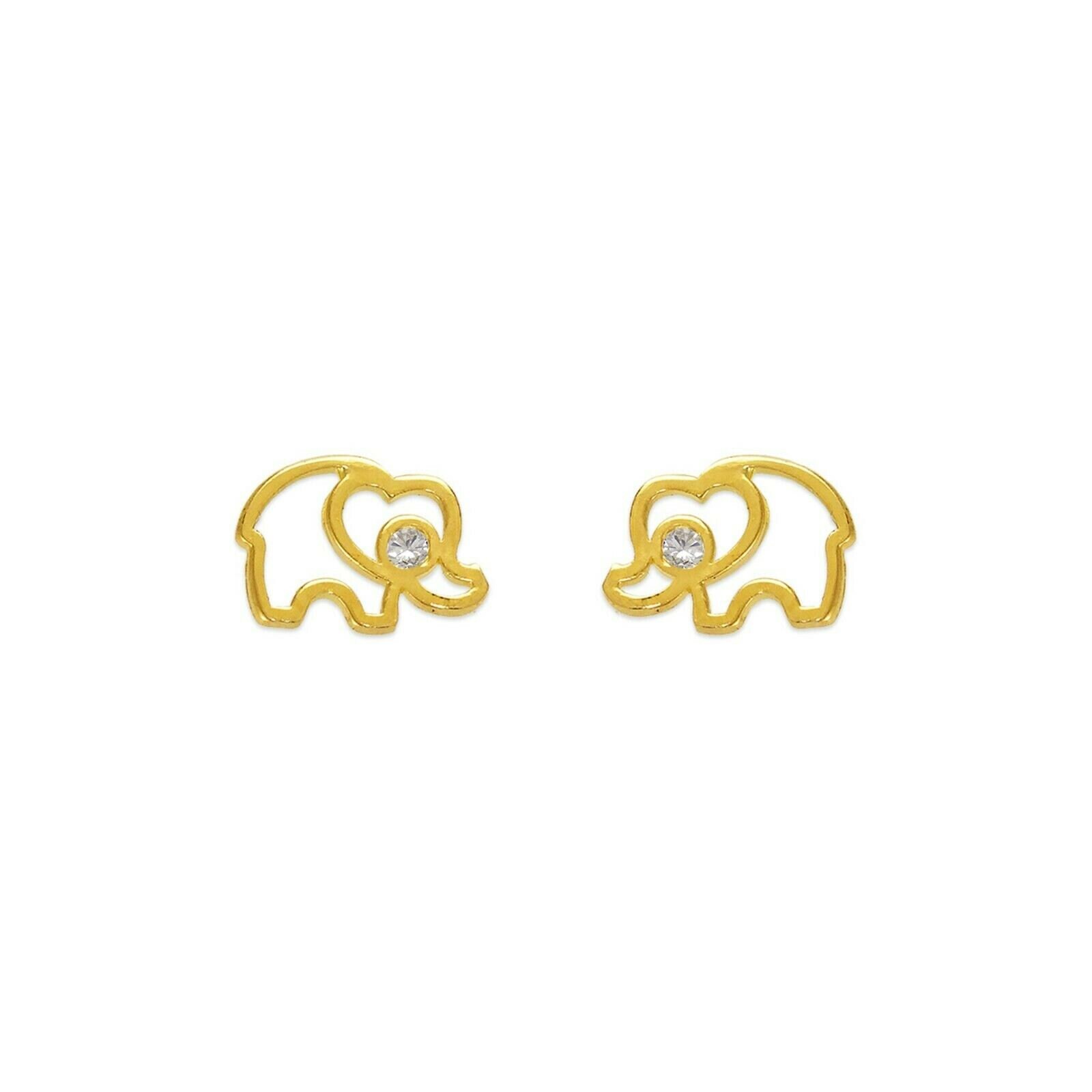 Elephant Stud Earrings 14K Solid Gold Earrings Studs Women Etsy