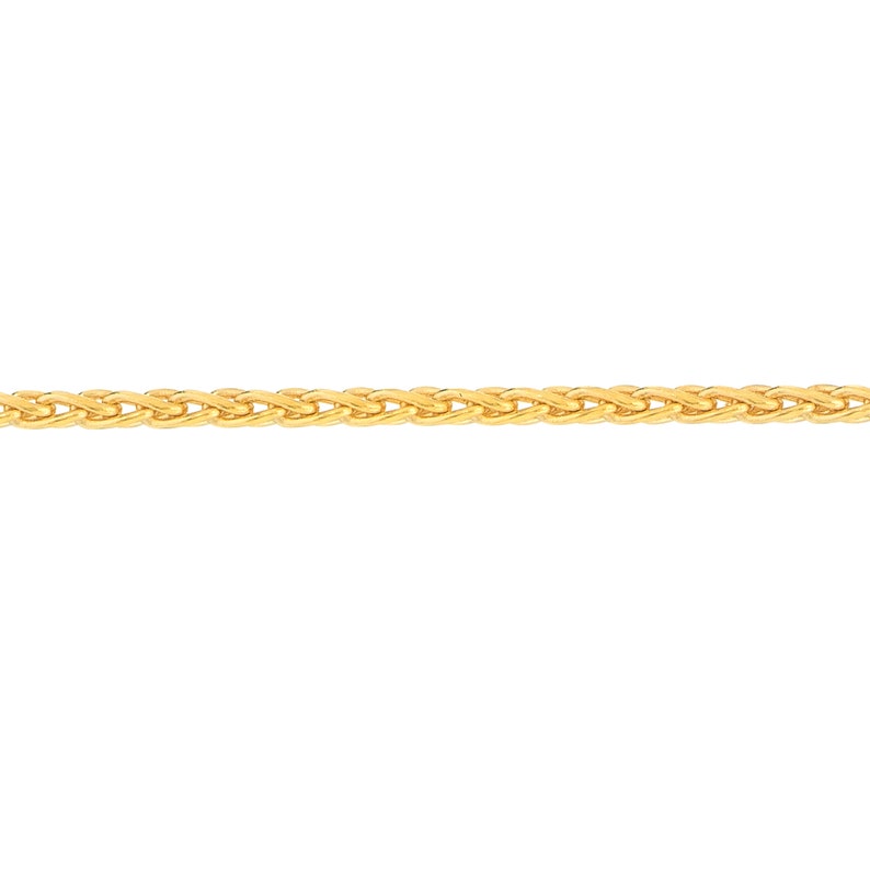 14K Gold Anklet For Women, 14K Solid Yellow White Gold Wheat Chain Ankle Bracelet, Dainty 14K Gold Foxtail Chain Foot Bracelet image 3