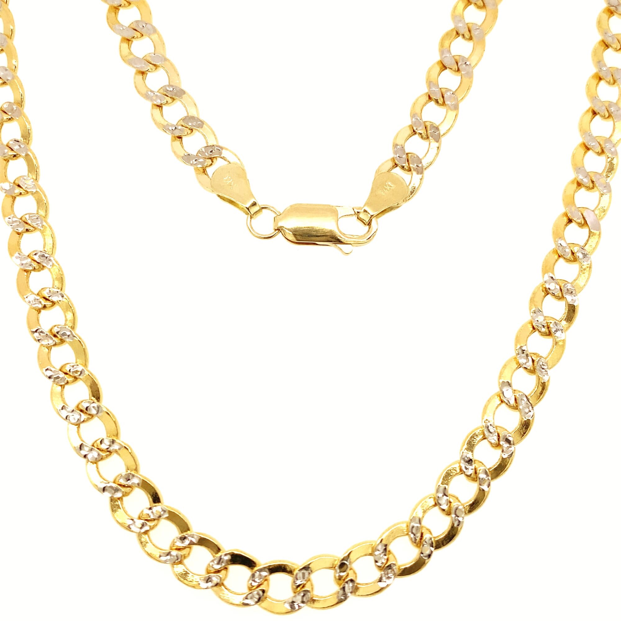 Gold Hollow Cuban Curb Chain 
