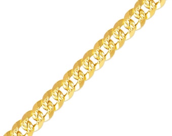 Collana Con Catena Cubana In Vero Oro Massiccio 14 Carati, Collana - Foto 2