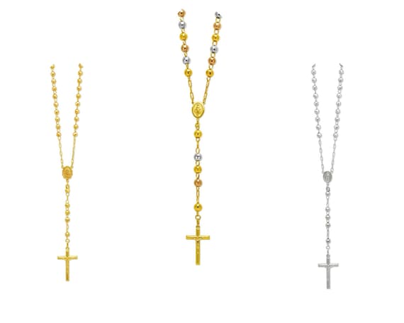 Gold rosary beads mens deals