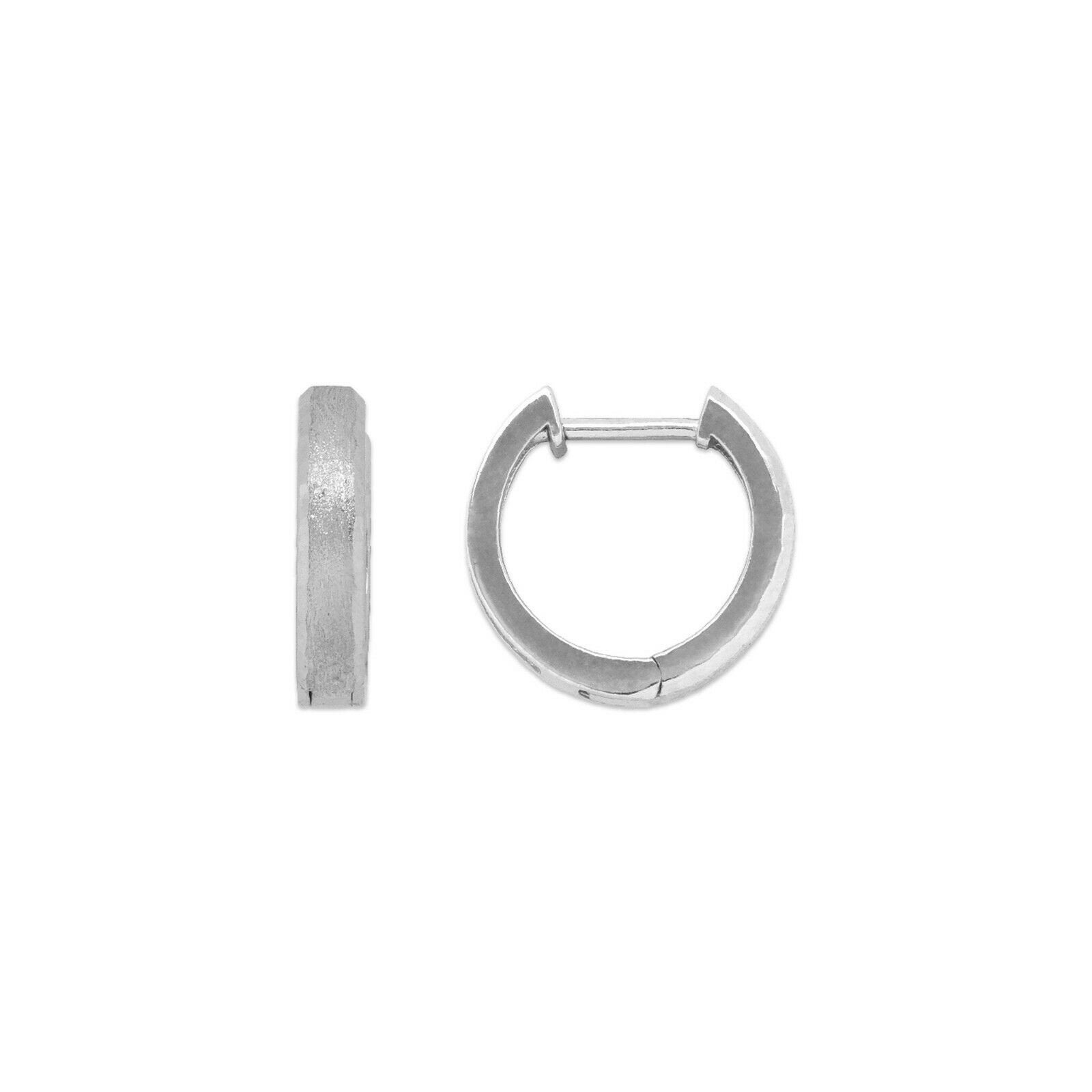 Small Huggie Hoop Earrings Thin Brushed Hoop Earrings Etsy
