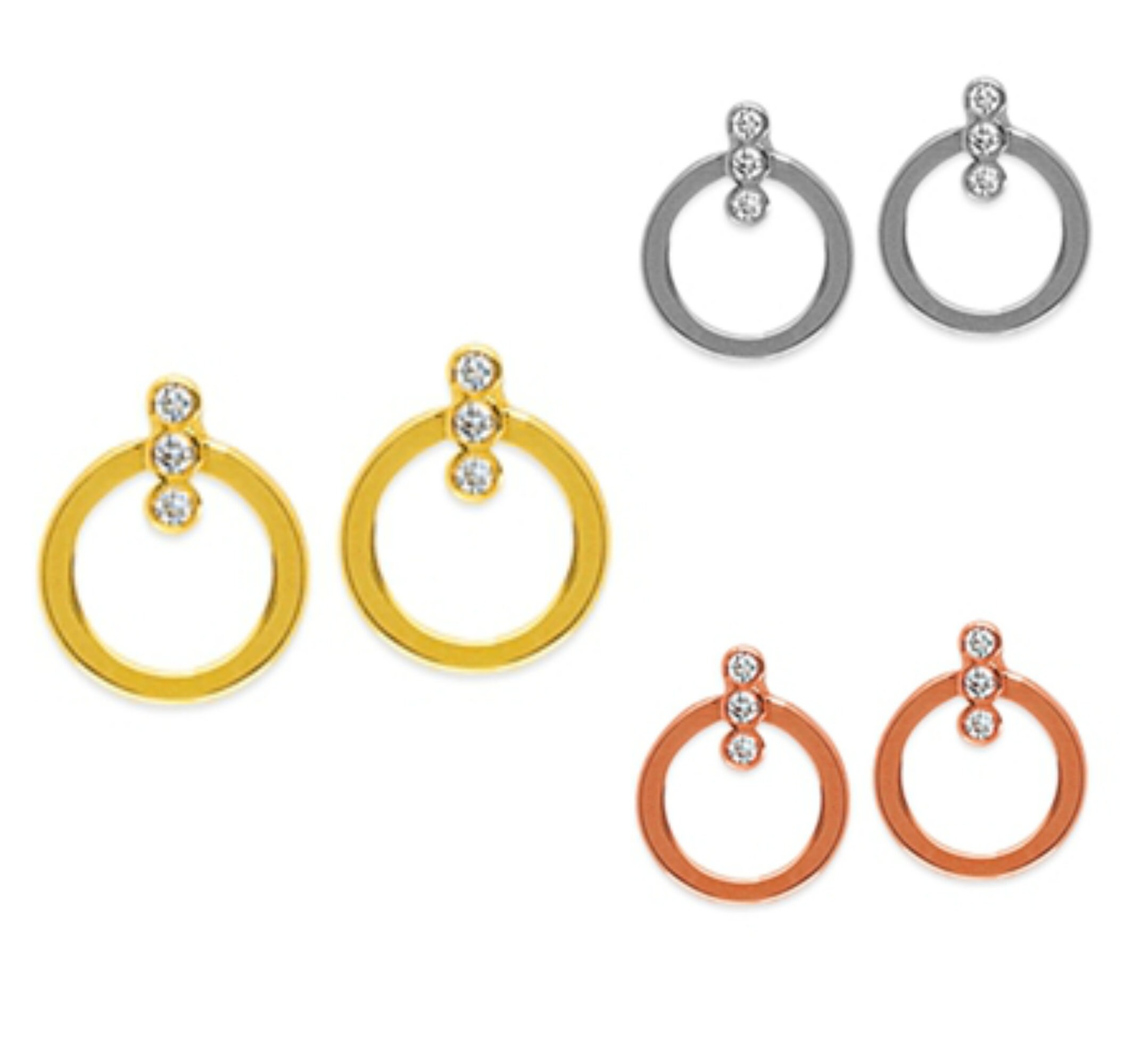 1/15CT Diamond Bar Stud Earrings 14K Solid Gold Open Circle Etsy