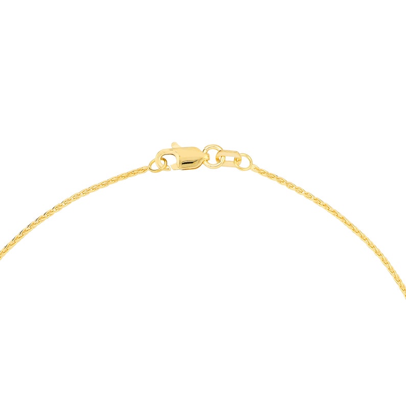 14K Gold Anklet For Women, 14K Solid Yellow White Gold Wheat Chain Ankle Bracelet, Dainty 14K Gold Foxtail Chain Foot Bracelet image 4