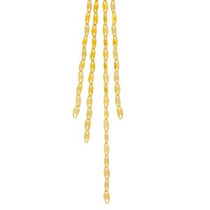 14K Yellow Gold Ball Ear Studs Front Back Long Dangle Earrings, Statement Earrings