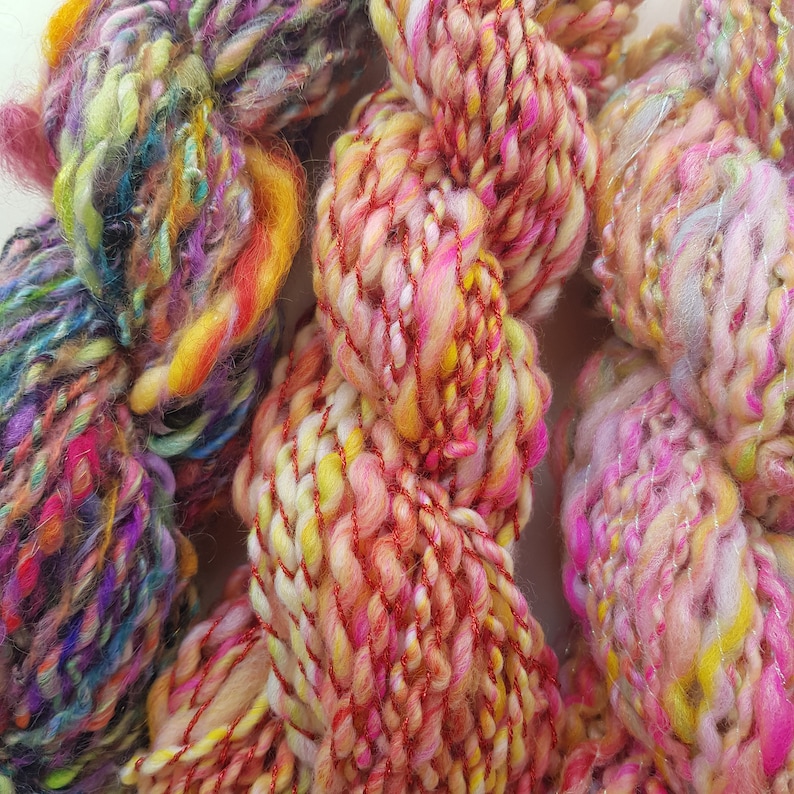 Katia 3 écheveaux de laine filée au rouet image 7