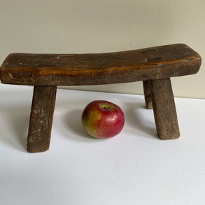 Antique 19th C 5 3/16 Inch Edo or Meiji Takamakura Japanese Geisha Wooden Pillow Bench