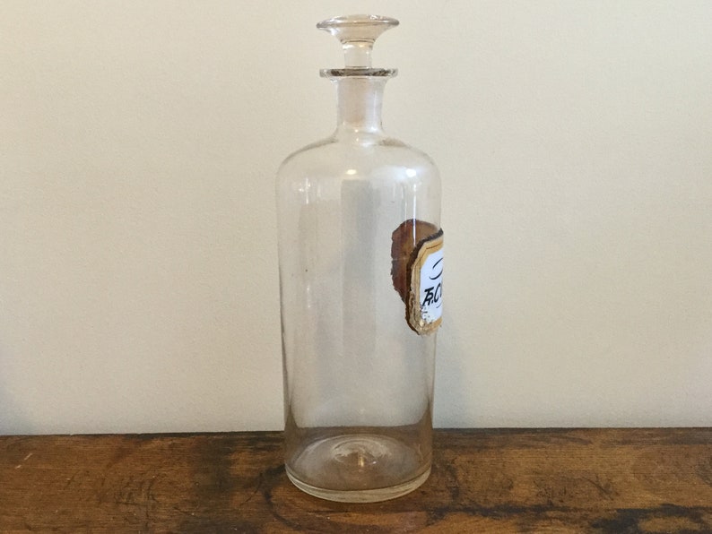 Antique Mid 19th C Large 10 H Hand Blown Glass Apothecary Jar Etsy