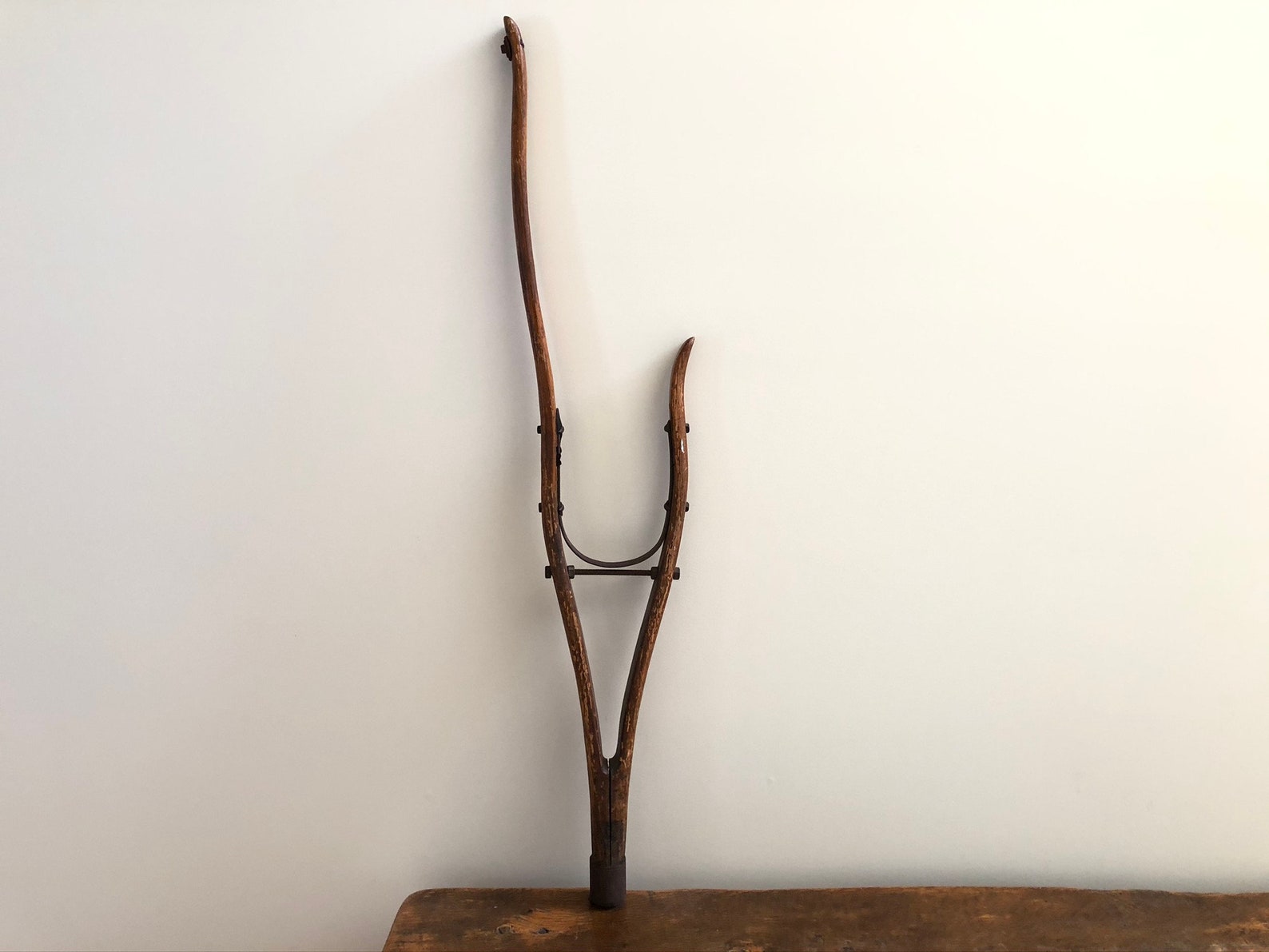 Antique Civil War Era Peg Leg Artificial Limb Crutch Made of Etsy