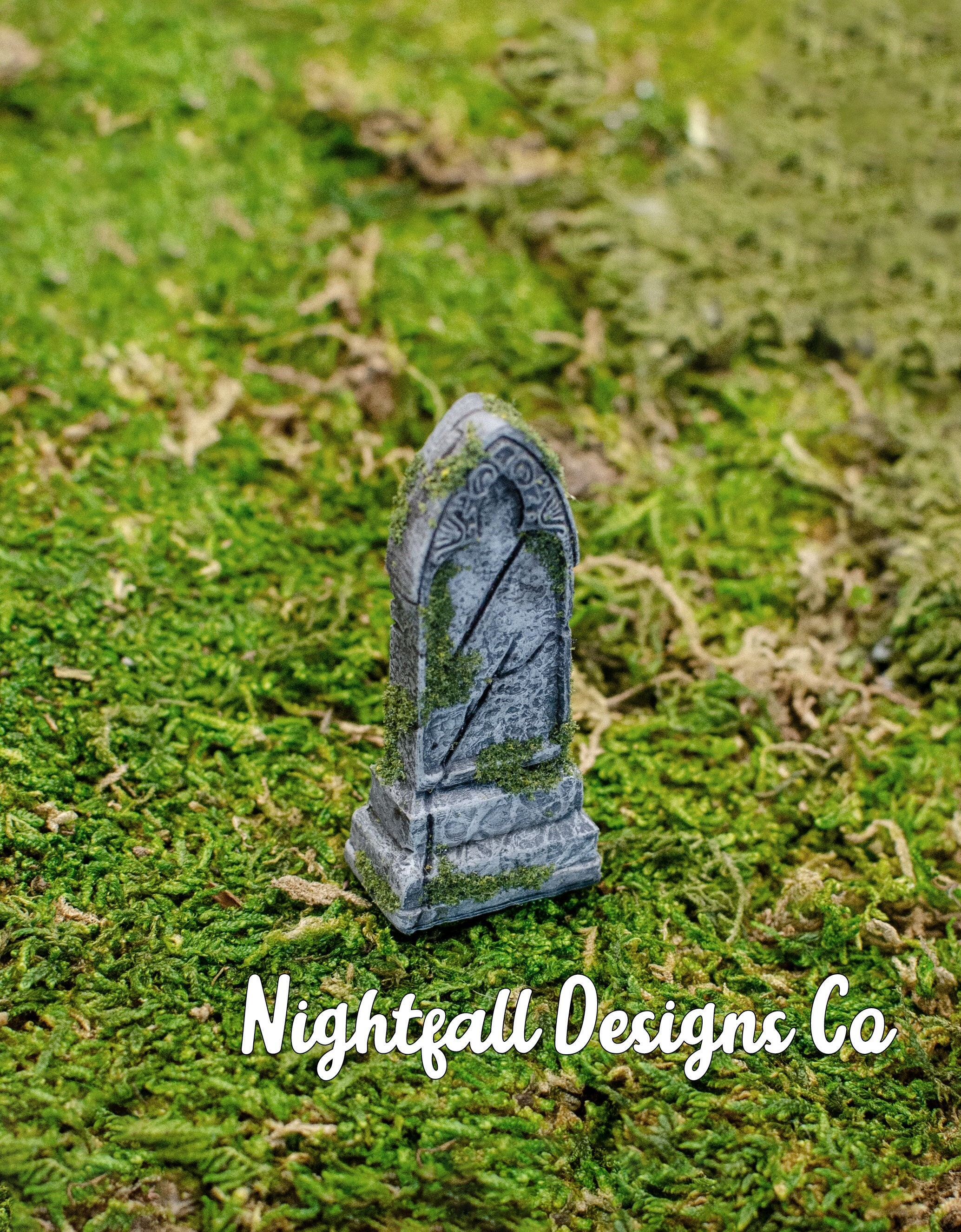 12th Scale Handmade Miniature Tombstone, Cemetery Gravestone, Aged Grave Marker