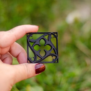 Miniature Gothic Cathedral Window: Handmade Wooden Frame