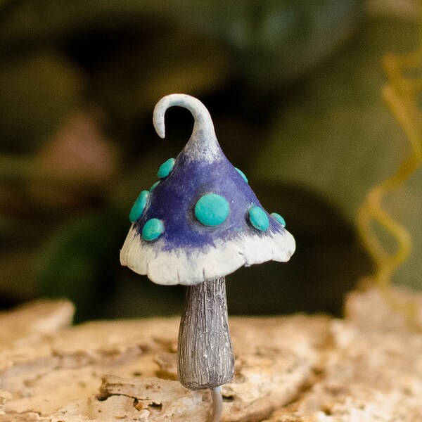 Miniature Fairy Garden Accessories Mushroom, Fairies House, Polymer Clay Toadstool Decor, Terrarium Accessory, Fantasy Potted Plant Garden