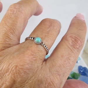 Dainty Genuine Turquoise Ring&gt;925 Sterling Silver Ring,Turquoise Ring,925 Turquoise Ring,Minimalist ring,Southwestern Jewelry,Sterling Ring