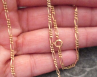 Beautiful 12kt 24 long designer chain very pretty Looks amazingly like 14kt.!! Figaro style