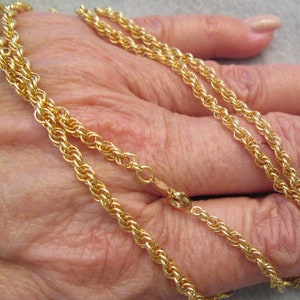 Gold Rope Chain>24"Long Gold Chain,12kt.gold filled Rope chain>Open ROPE Chain>12kt.Gold Rope Chain,Heavier Gold rope chain,Long Gold Chain,