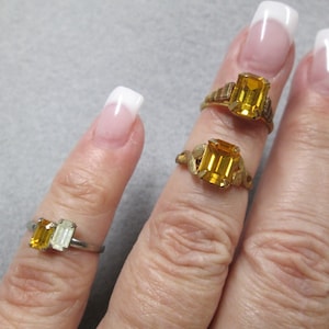 Yellow Topaz Ring&gt;Adjustable Topaz Ring,Gold Birthstone ring,Topaz Ring,10ktgf. or Sterling ring,Adjustable ring,Birthstone,Children&#39;s ring