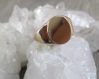 10ktgf.Gold Signet Ring&gt;10kt.Gold Filled Signet Ring,Monogram,10ktgf.Initial Ring,Signet,Personalize,Engravable ring&gt;Unisex&gt;Vintage 60&#39;s,NOS