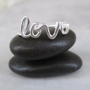 Scripted LOVE Ring&gt;925 Sterling Silver Ring,LOVE ring,Dainty Love ring,925 Love ring,Love,Romance,Friendship,Promise ring,Non Tarnish