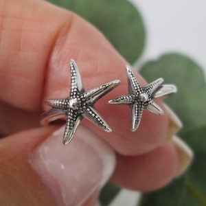 Sterling Silver STARFISH Ring&gt;925 Starfish ring,Sea Star Ring,Dainty Sea Star Ring,Silver Starfish Ring,Beachy Ring,Oceanic Ring,Vacation