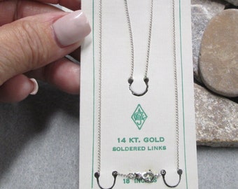 Minimalist Solid 14kt. WHITE GOLD 18" CHAIN>14kt.Gold Chain,Fine 14kt.Chain,Thin 14kt. Chain,Dainty Chain, White Gold,> 1mm wide