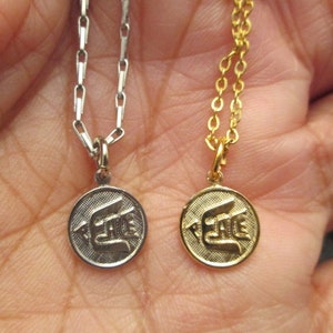 PEACE necklace&gt;Original 1960&#39;s Vintage PEACE Necklace,new old stock&gt;Shaped like DOVE&gt;Gold Peace necklace,Silver Peace Necklace,Peace,Love