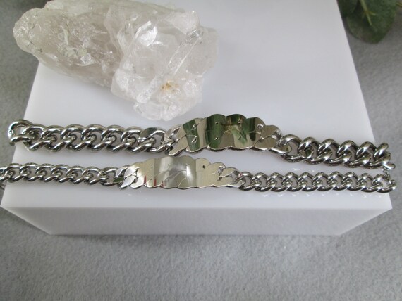 Solid Copper Silver ID Bracelet>1/2" Wide OR 5/8"… - image 3