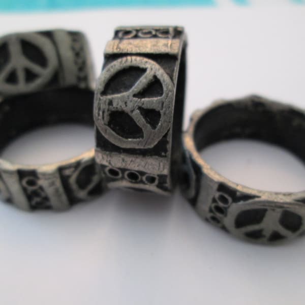 Vintage 1960's>PEWTER PEACE BANDS, A Blast From The Past!!>Authentic 60's>Peace,Peace Sign Ring, Love, Eternity Band,Woodstock, Boho, Hippie