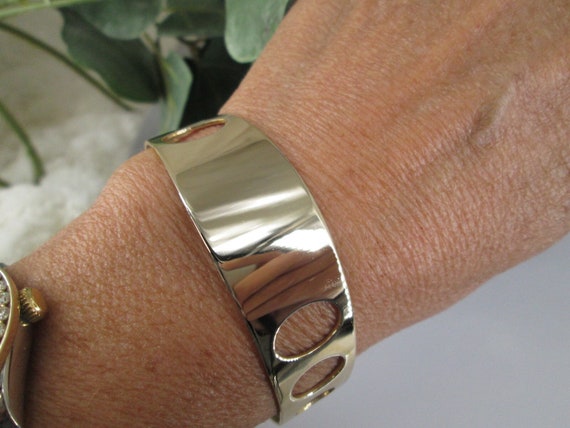 Gold Engravable Cuff Bracelet>Engravable Bracelet… - image 1