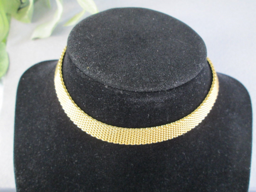 Gold MESH Choker/necklacevintage Mesh Chokergold Mesh Etsy