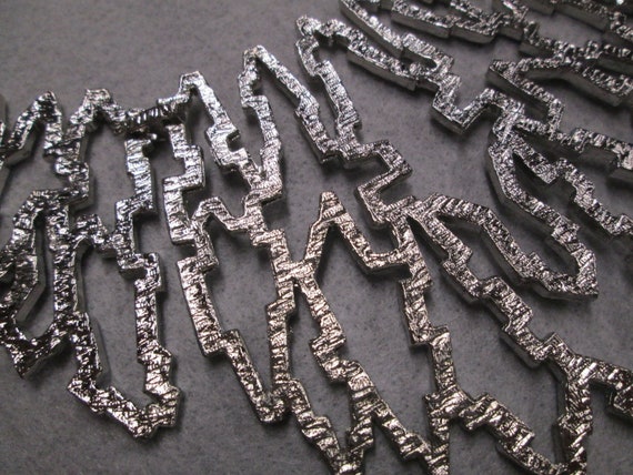 EGYPTIAN Vintage Hard Silver Collar Necklace>Silv… - image 3