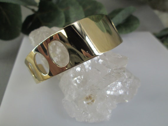 Gold Engravable Cuff Bracelet>Engravable Bracelet… - image 2