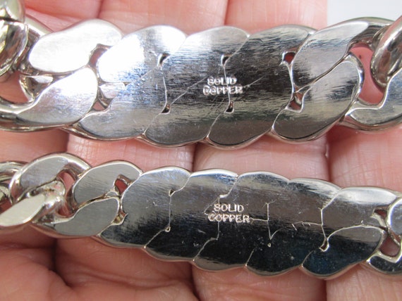 Solid Copper Silver ID Bracelet>1/2" Wide OR 5/8"… - image 8