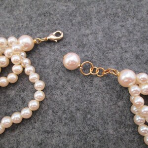 Beautiful 5 Strand Set of PEARLS Various ShapesPearls, Pearl necklace,Lustrous Pearls, Vintage 1960's, new old stock image 4