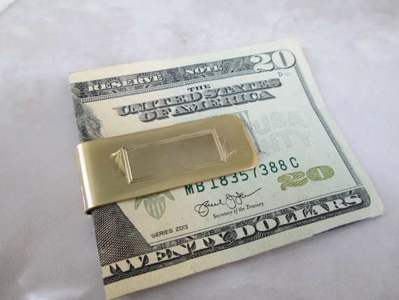 Handsome Gold Engravable Money Clip> Men's Money Clip> Monogram> Initial> Personalize,Money holder, Billfold, Gold Money Clip, Gift for Him