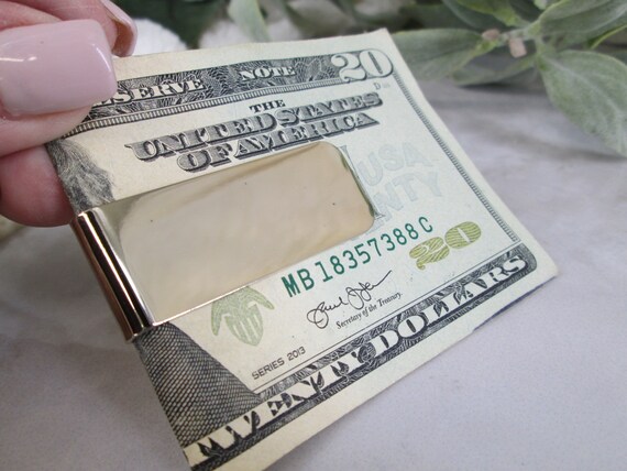 Handsome Gold Engravable Money Clip> Men's Money Clip> Monogram> Initial> Personalize, Money Holder, Billfold, Gold Money Clip,Gift for Him