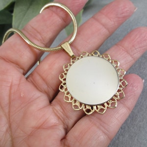 Beautiful Fancy Gold Engravable Disc Necklace&gt; 24&quot; Gold Snake Chain&gt;Gold necklace, Gold Disc, engravable, Monogram, Initial, Signet, Engrave