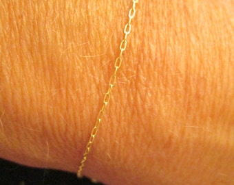 Dainty 12kt.Gold Chain Bracelet>Dainty Chain Bracelet,Minimalist,Fine Chain Bracelet,Fine Gold Chain Bracelet,Gold chain Bracelet