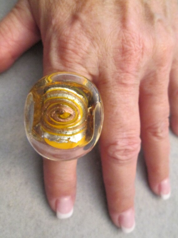 Venetian Handcrafted Glass Ring>Made in Venice, I… - image 6